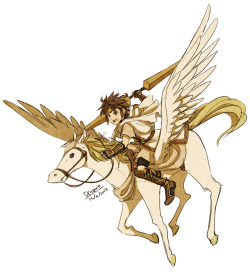 dc9spot:  Kid Icarus Emblem!Pit as a Pegasus