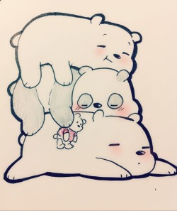 stick2mate:  Bears nappin’… &lt;3 a thank you to all of my awesome new followers!!!!   ___________ guys! check out my Etsy (stick2mate.etsy.com) for cool stickers of We Bare Bears GF and SU!!!!!   =]]] also my Deviant art: stick2mate.deviantart. com))