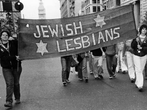 lgbt-history-archive:“JEWISH LESBIANS,” Gay Freedom Day Parade, San Francisco, California, c. 1978. 