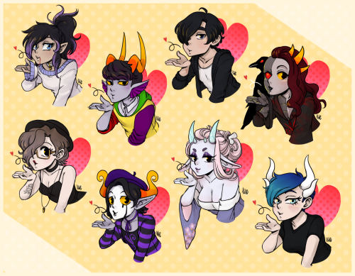 Second batch of YCH I did this may! They’re all characters from ppl who’s potentially existing tumbl