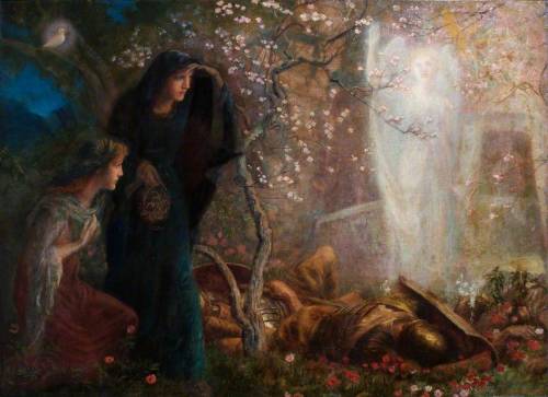 loumargi: The First Easter, by Arthur Hughes, (1832-1915), c. 1896