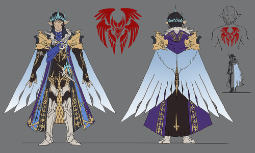cielcrd:My incredible artist friend @tsova drew this reference sheet for Aymeric in his final ascens
