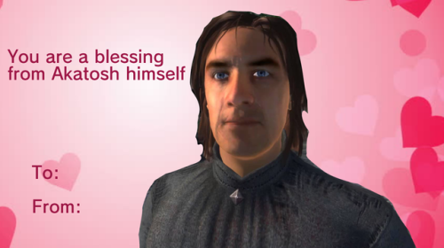 monochromatic–stains:hey check out these oblivion valentine’s day cards i made, i might 