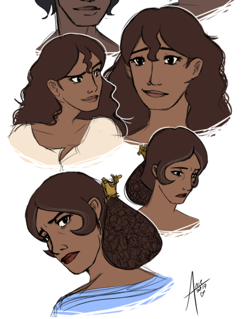 Some more concepts! This time playing around with skin tones and hair colour more than anything. Fea