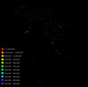 Relative positions of all Middle Eastern cities with a population of greater than 100,000.
[[MORE]]Since Asia contains well over half of the world’s >100,000 cities, I decided to divide it up, probably into 4 separate maps.
This interpretation of the...