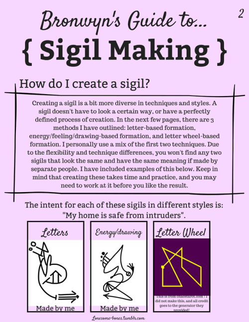 lonesome-bones: My guide on sigils; making, charging, and learning how they work!  Do not repost, bu