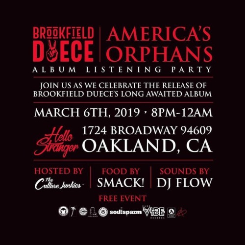 via @brookfieldduece ・・・ Wednesday, pull up and hear my new album #AmericasOrphans Lemme know if yo