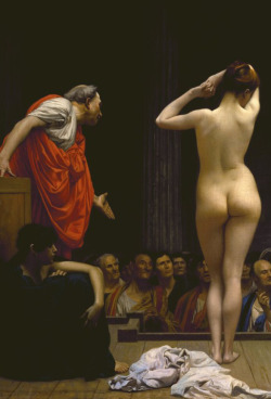 c0ssette:  A Roman Slave Market by Jean Léon Gérome (c.1884) 