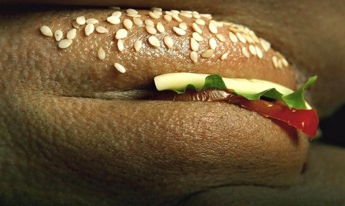 Show your kid this picture of a burger. Do they a) cry? or b) start licking the screen?