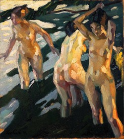 themirame:  Bathers, Leo Putz 1914. 