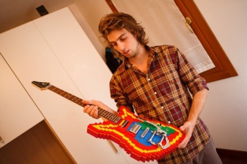 archiemcphee:
“The inherently awesome thing about LEGO is that those colorful little bricks can be used to make just about anything. Italian woodworker Nicola Pavan took a break from working with wood to create this fantastic LEGO Guitar. With the...