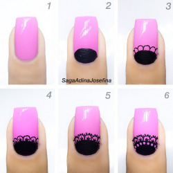 nailpornography:Lace Tutorial