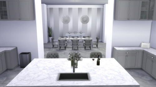 Luxe Grey Kitchen &amp; Dining Room[Tray Files + CC Links]DOWNLOAD*Patreon early access - Public rel