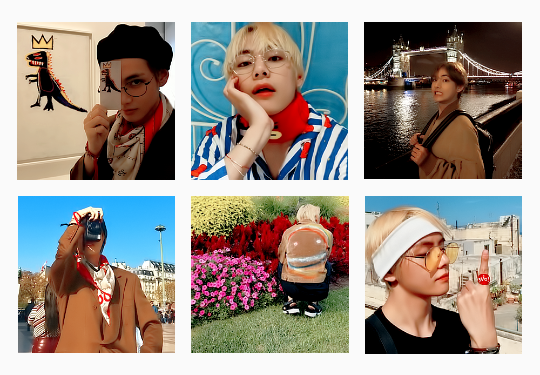 cyphertaehyungie:  taehyung in 2018 | instagram edition 💜