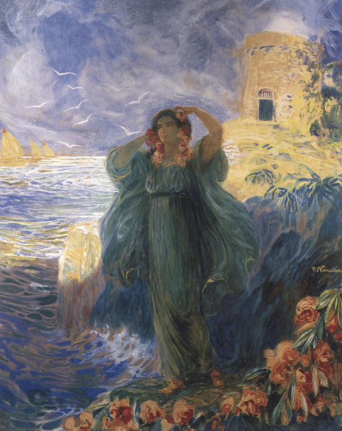 oldpaintings:La donna del mare, 1901 by Plinio Nomellini (Italian, 1866–1943)