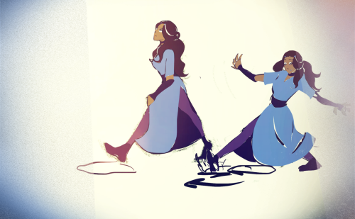 heidalim: Aaaaaand Zuko is right here to catch Katara when she falls! Yeah Quick painting Zutara sce