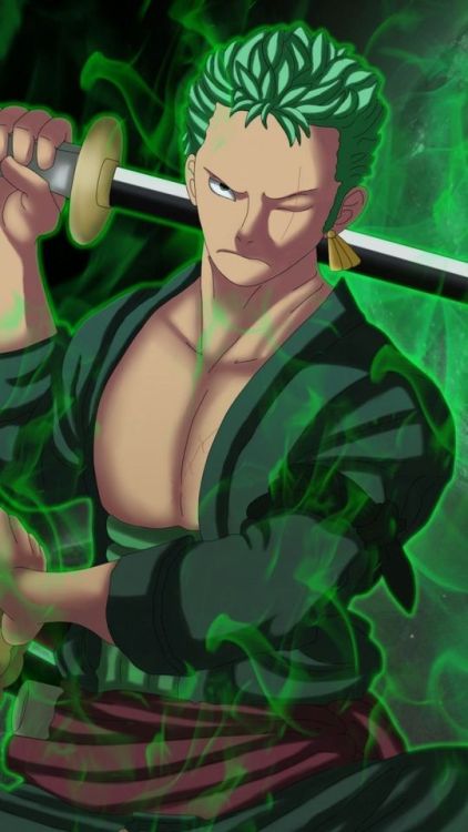 Art, Roronoa Zoro, green costume, anime boy, 720x1280 wallpaper @wallpapersmug : ift.tt/2FI4