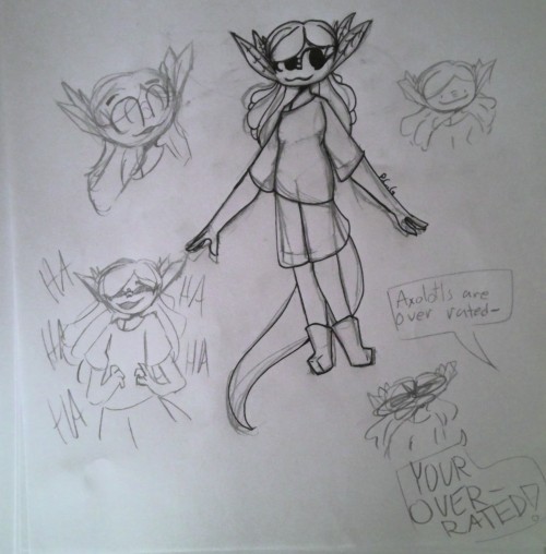 I Know I Haven't Drawn In Like Ever, But Here's Axolotl Girl I Drew :D 