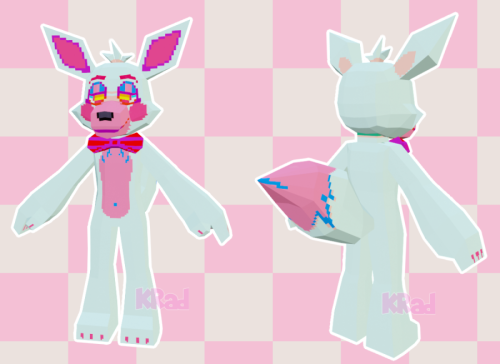 low poly funtime foxy model that i did over the course of today! don&rsquo;t quite know how to rig y