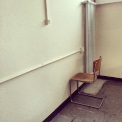 lonelychairsatcern:  #lonelychairsatcern chair against the wall #b250 #CERN