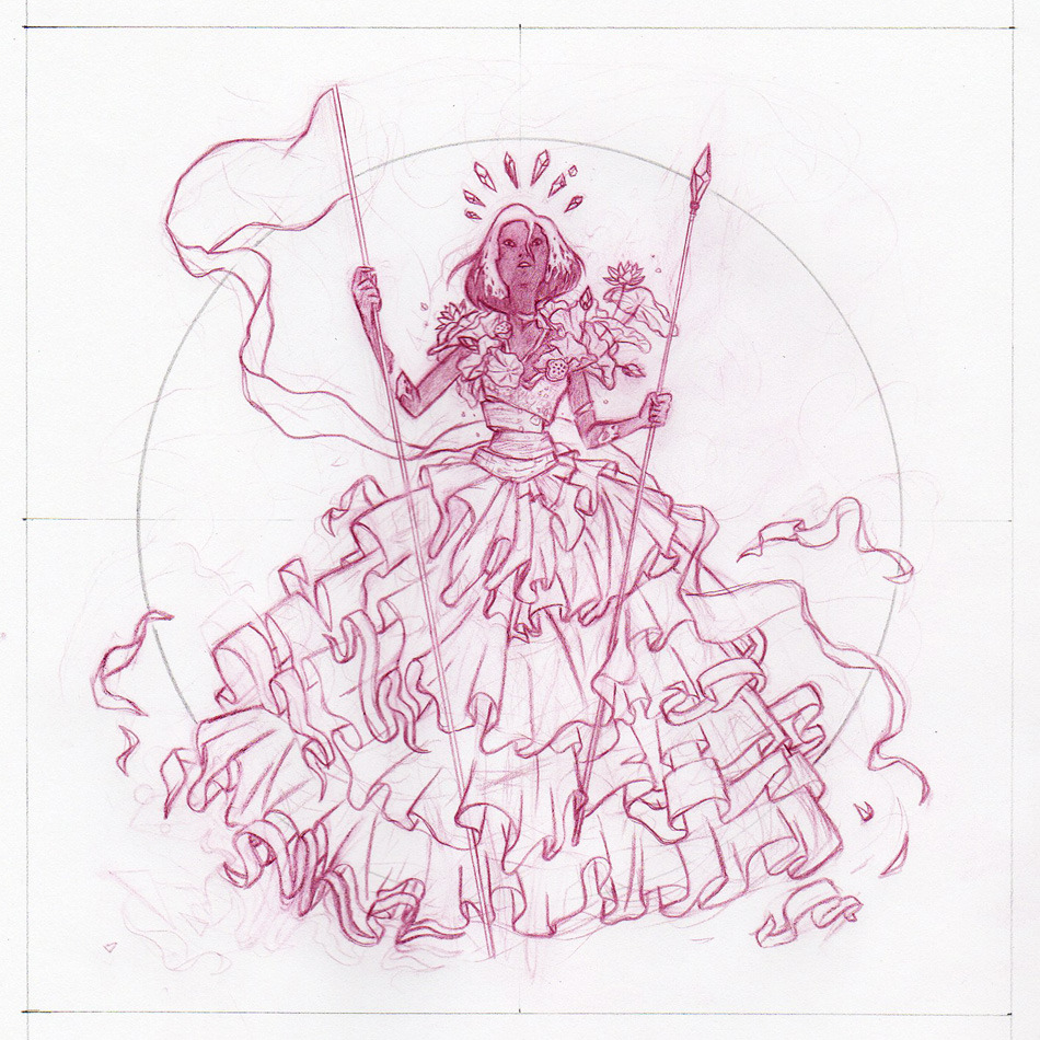juliancallos:  Here are a few sketches for some of the pieces in my show “COSMOS,”