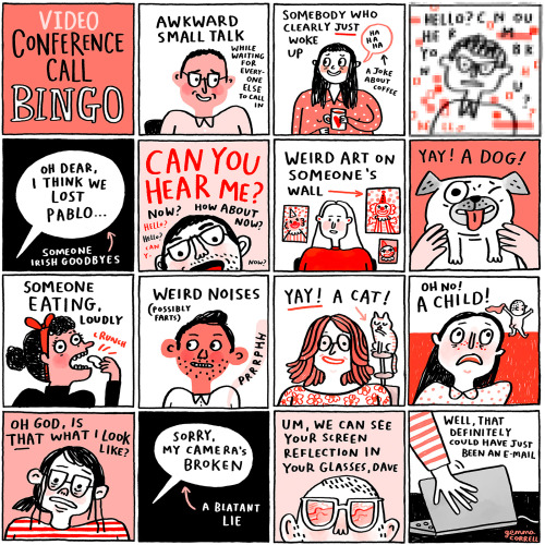 gemmacorrell:thenib:Gemma Correll.(yes, I know that this isn’t a technically correct bingo board)