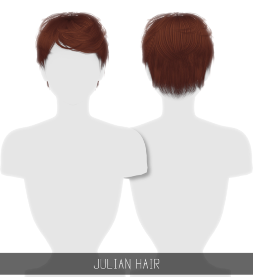 simpliciaty-cc:  JULIAN HAIR 36 swatches; HQ mod compatible; Custom Shadow Map; Smooth weighting; Wo