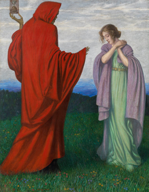 amare-habeo: Friedrich König (Austrian, 1857-1941) The Death and the girl, 1912 Oil on canvas, 