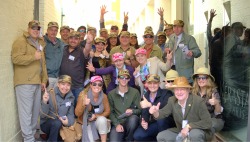 humansofperth:  Came across this group of people wearing similar hats.  They were kind enough to explain why they were there and pose for a picture.  “We are members of the ‘Local Chambers Business Networking Perth’ group.  We’re going on a safari