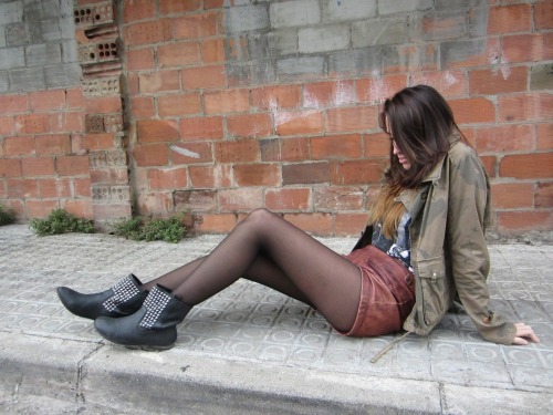 tightsobsession:  Beautiful legs in tights. Tights week starts November 3rd! 