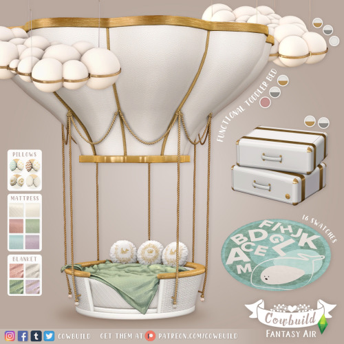 cowbuild: January 2022 Set (1) - Fantasy Air ToddlerPlan a hot air balloon ride for your toddler Sim