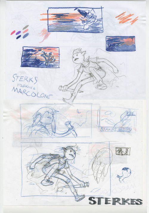 gingerlandcomics:  AT sketchbook dump   by writer/storyboard artist Sam Alden