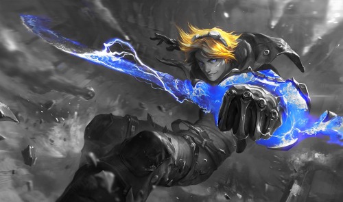 Monochromatic Splash Art: Classic Ezreal porn pictures