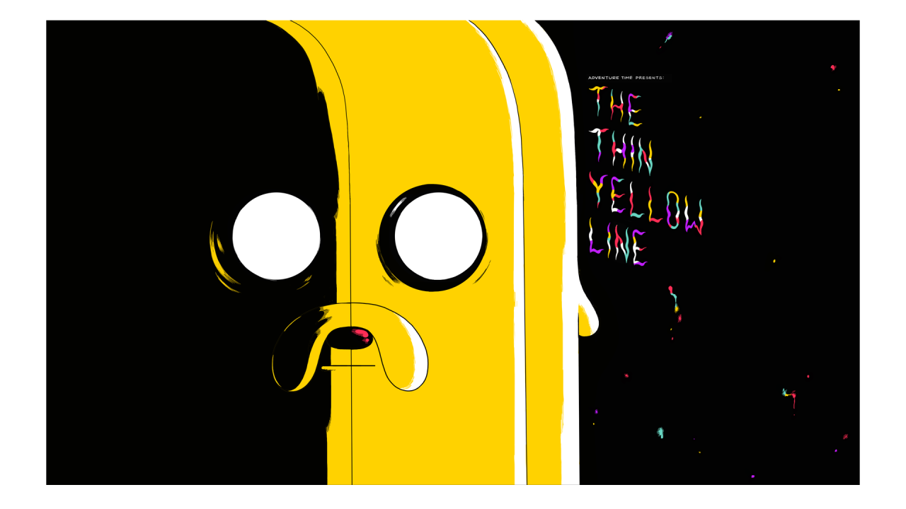 The Thin Yellow Line - title carddesigned by Michael DeForgepainted by Joy Angpremieres