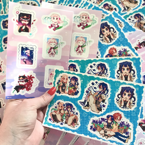  PRODUCTION UPDATE!Our stickersheets are here, and they look so vibrant and lovely, even the sun is 