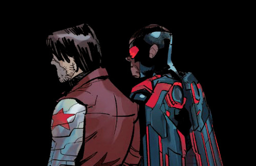 marvelcomicsdaily:sam and bucky in hawkeye: freefall