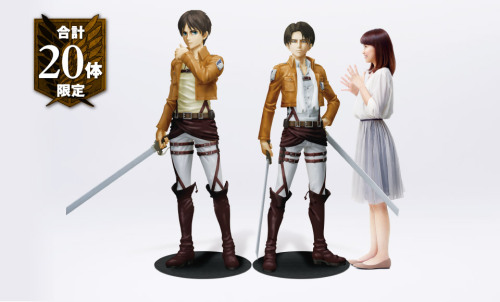 Life-size Eren (172cm) and Levi (162cm) figures adult photos