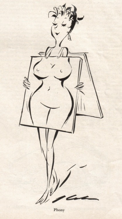 right-in-your-eye-candy:Cartoon by Jack Cole  from Playboy January 1957