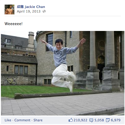 vishual:  sekaiseiifuku:  wellyeahsolikehiandstuff:  Jackie Chan is like a 13 year