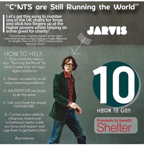 @jarvisbransoncocker @sheltercharity @roughtrade #jarvisforxmas #sheltercharity
https://www.instagram.com/p/B6Sb7Q_nrzV/?igshid=ejiqc5hex1w7