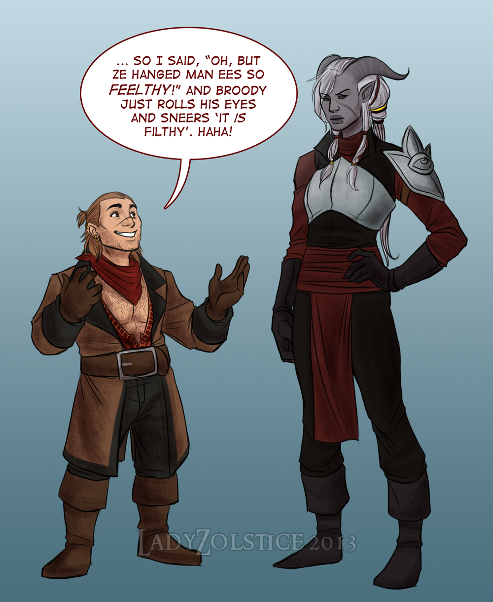 lettucecopernicus:  ladyzolstice:  I have some very serious headcanons about qunari