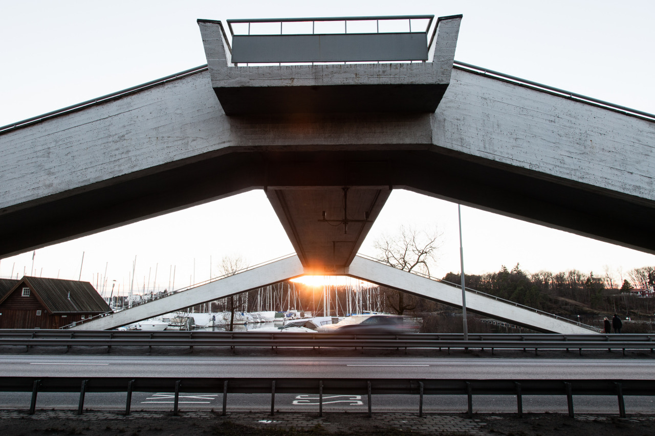 architectureofdoom:  nyeoslo:  Sagkrakken gangbro, Frognerkilen 10.01.2014: Broen