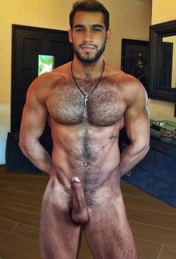 makemeshoot:  hairy, huge uncut cock and hot tan line