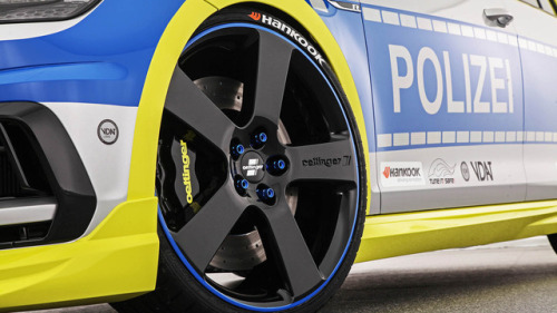 Oettinger Golf 400R Police Car, 2017. A one-off tuned Volkswagen Golf R with  400hp version of the 2