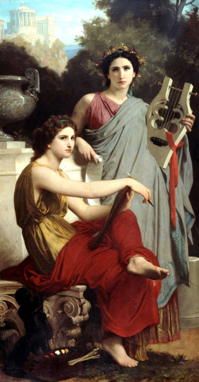 classicarte:L’Art et la Littérature (Art and Literature)William-Adolphe Bouguereau, c.1867