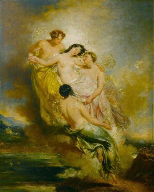 centuriespast: Psyche Conveyed by Zephyrs to the Valley of Pleasure John Wood (1801–1870) Sir John S