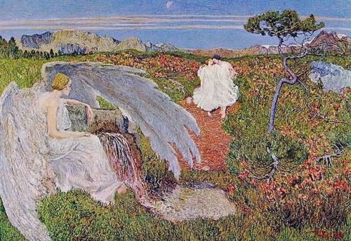Love at Life&rsquo;s Source (L'amore alla fonte della vita), 1896, by Giovanni Segantini (1858-1