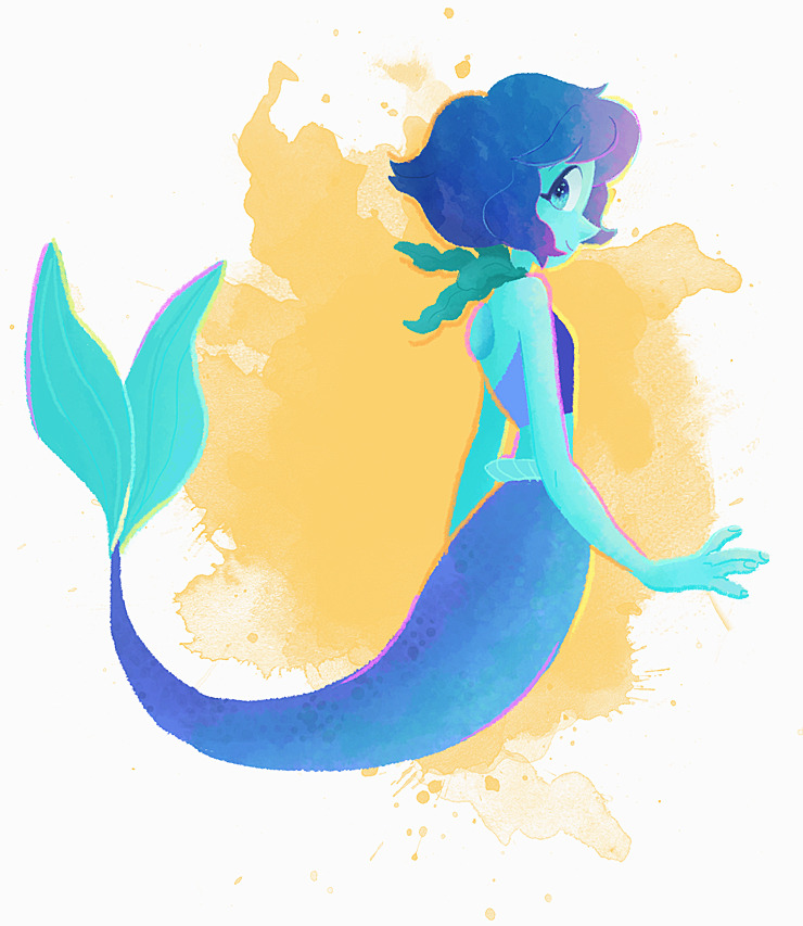 star-shrek:  wanted to draw some generic mermaids but also gems 