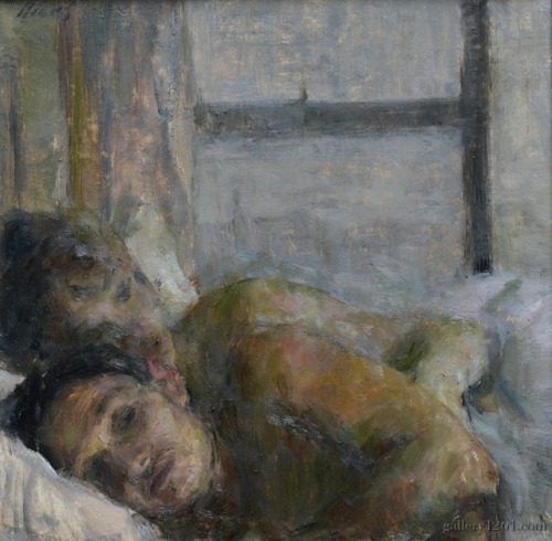 Ron Hicks (African-American, b. 1965, Colombus, OH, USA) - Sleeping In, 2013 Paintings: Oil 