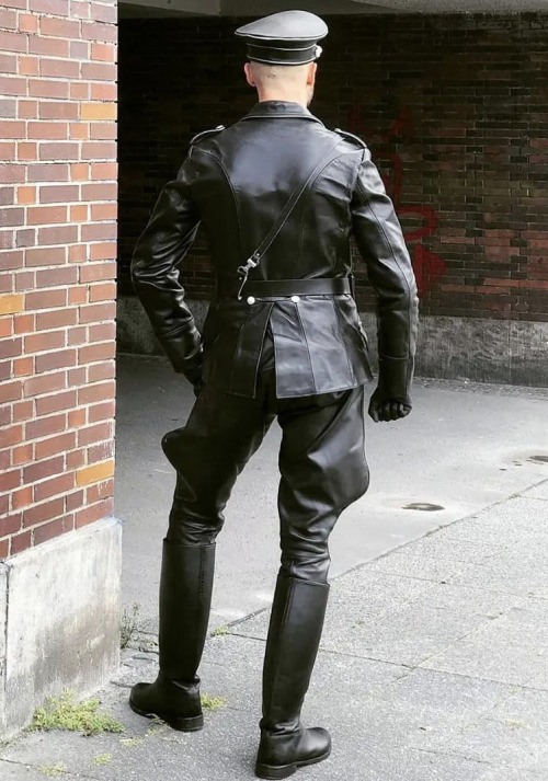 vk79 leather military uniform on Tumblr